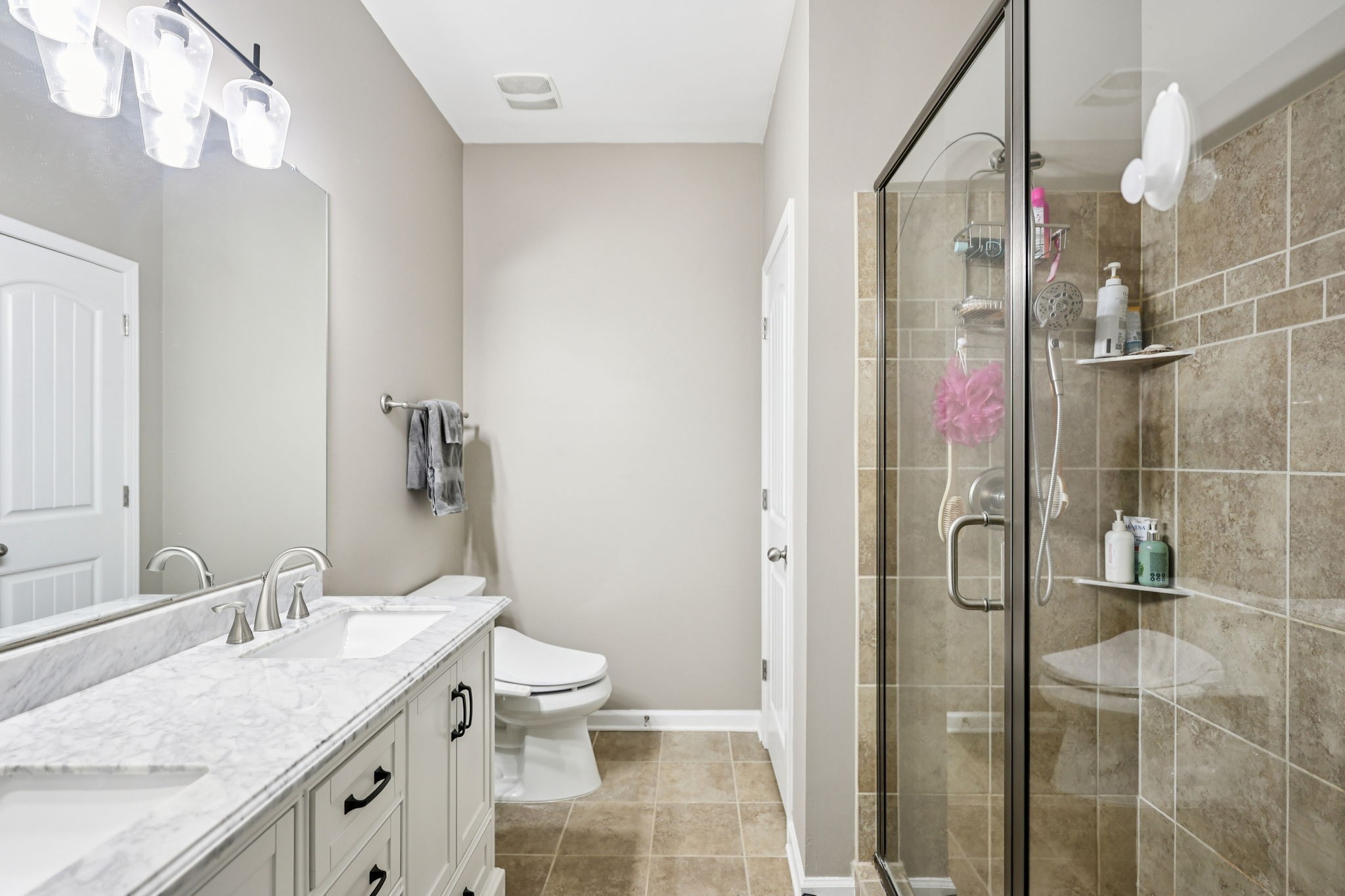 2263 Cason Lane Murfreesboro, TN 37128 - Photo 12 of 19 a bathroom with a granite countertop sink toilet and shower