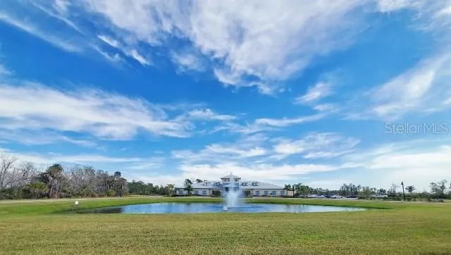 a view of lake and houses