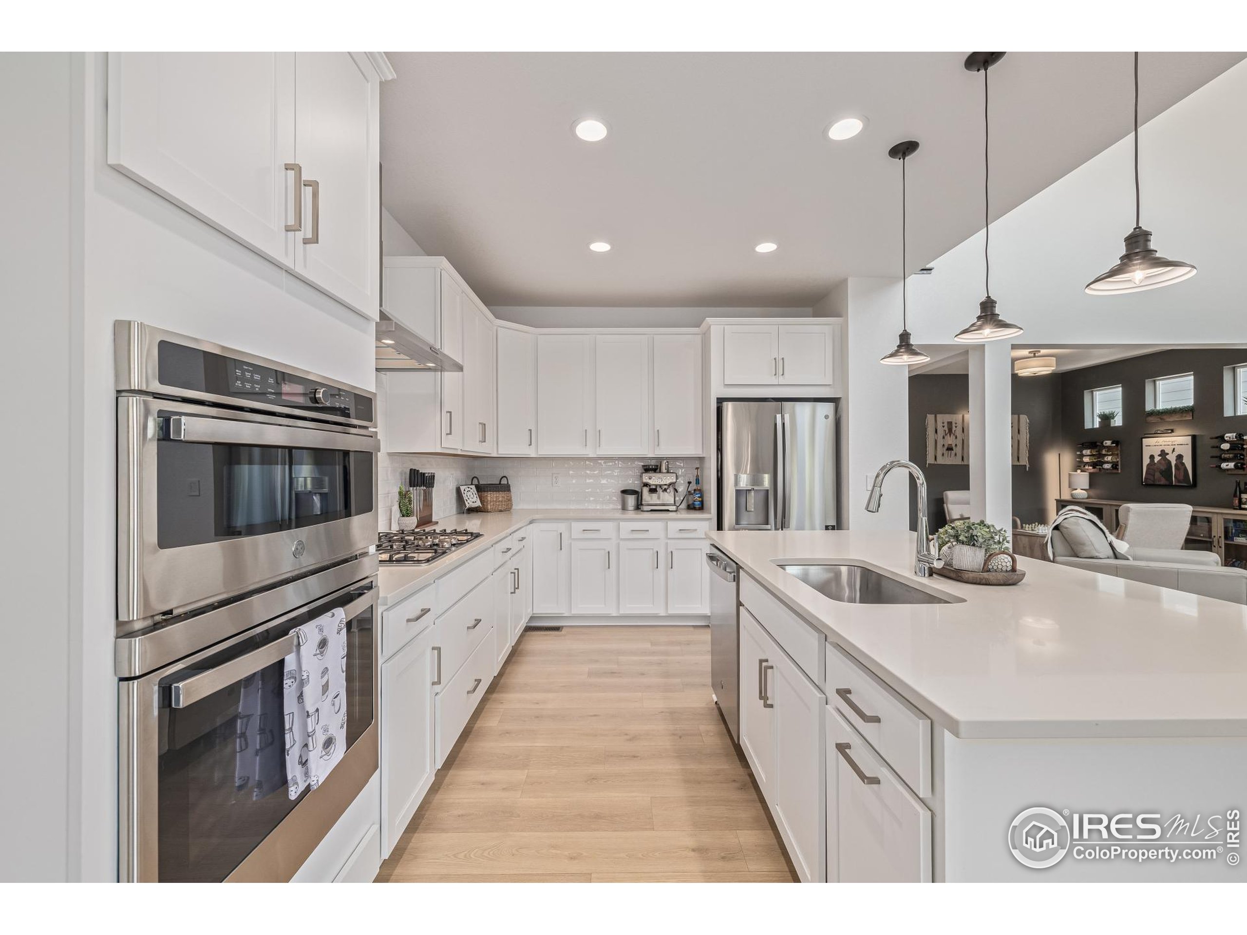 3624 Rucksack Court Castle Rock, CO 80108 - Photo 18 of 50 a large white kitchen with stainless steel appliances