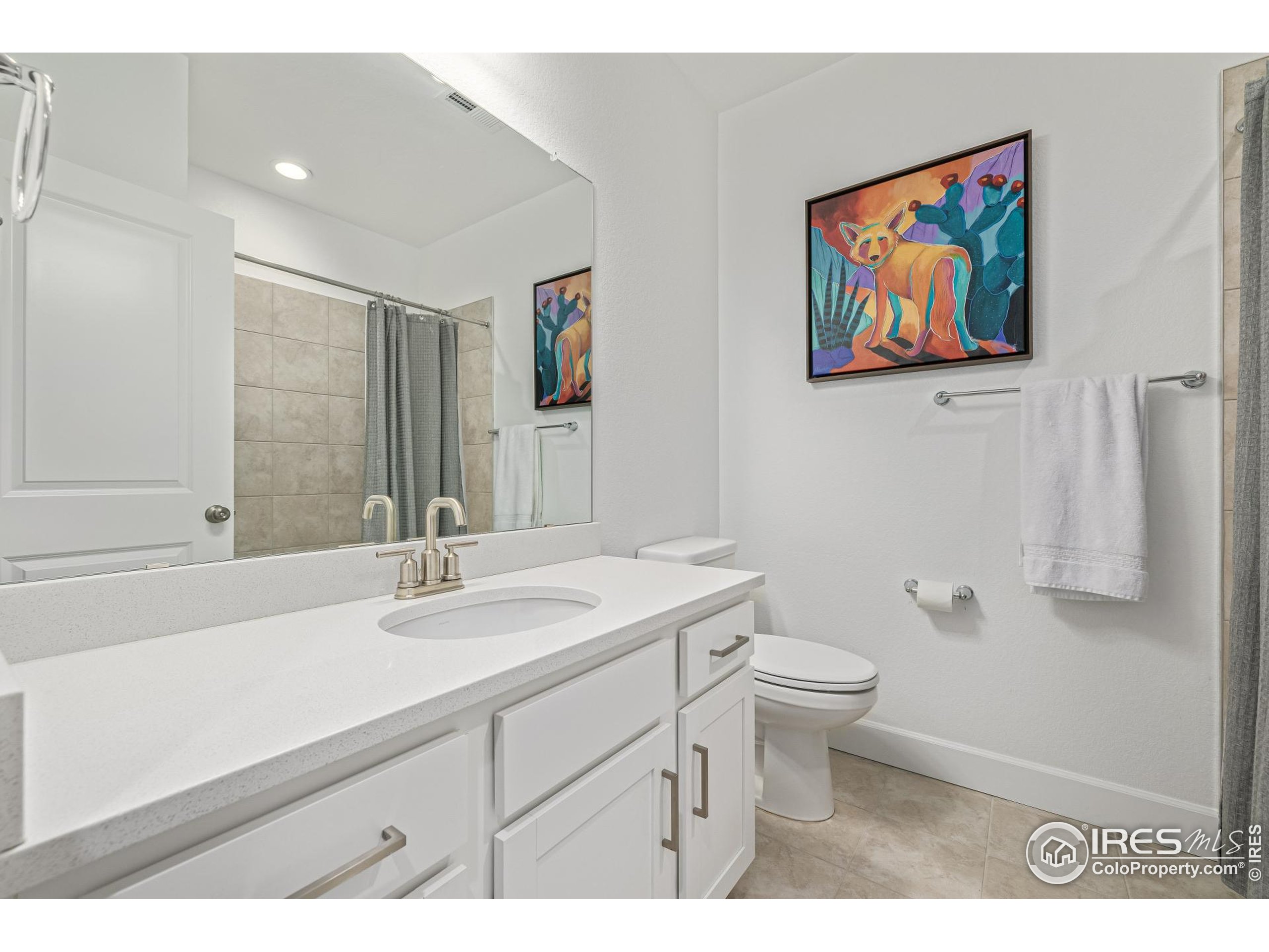 3624 Rucksack Court Castle Rock, CO 80108 - Photo 42 of 50 a bathroom with a sink a toilet and a mirror