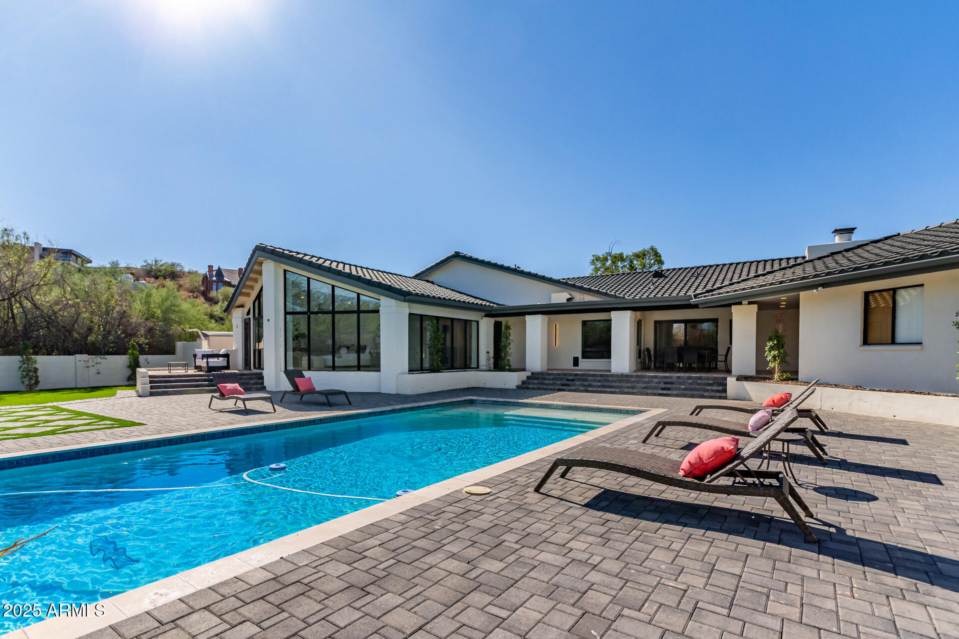 3301 East Rovey Avenue Paradise Valley, AZ 85253 - Photo 91 of 105 a front view of house with yard patio and outdoor seating