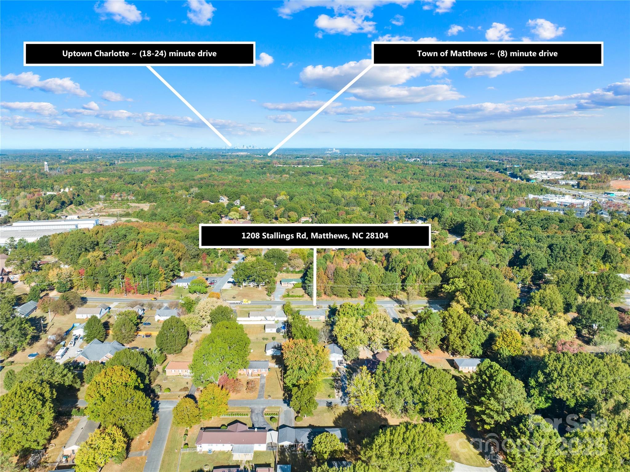 1208 Stallings Road Matthews, NC 28104 - Photo 6 of 18 a view of a big yard