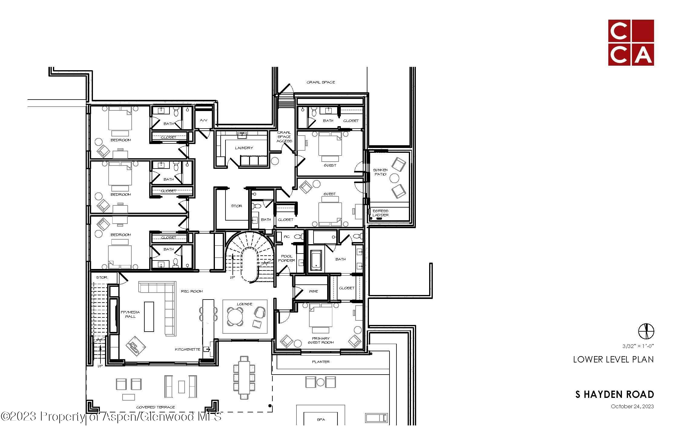 640 South Hayden Road Aspen, CO 81611 - Photo 7 of 42 Lower Level Plan