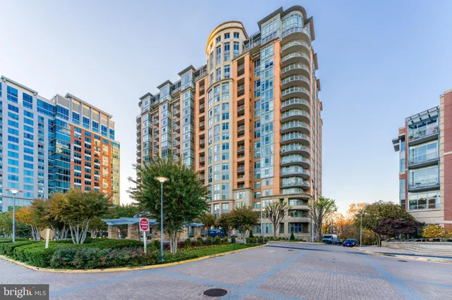 a front view of a multi story building