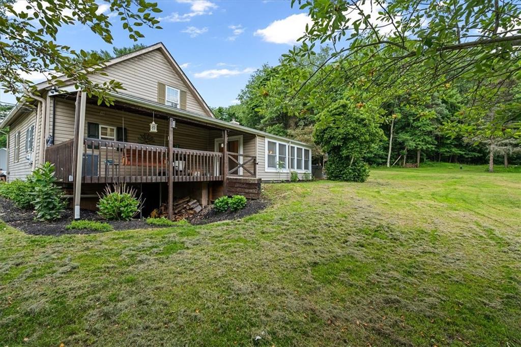 a house view with a garden space