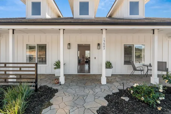 a view of entrance front of house