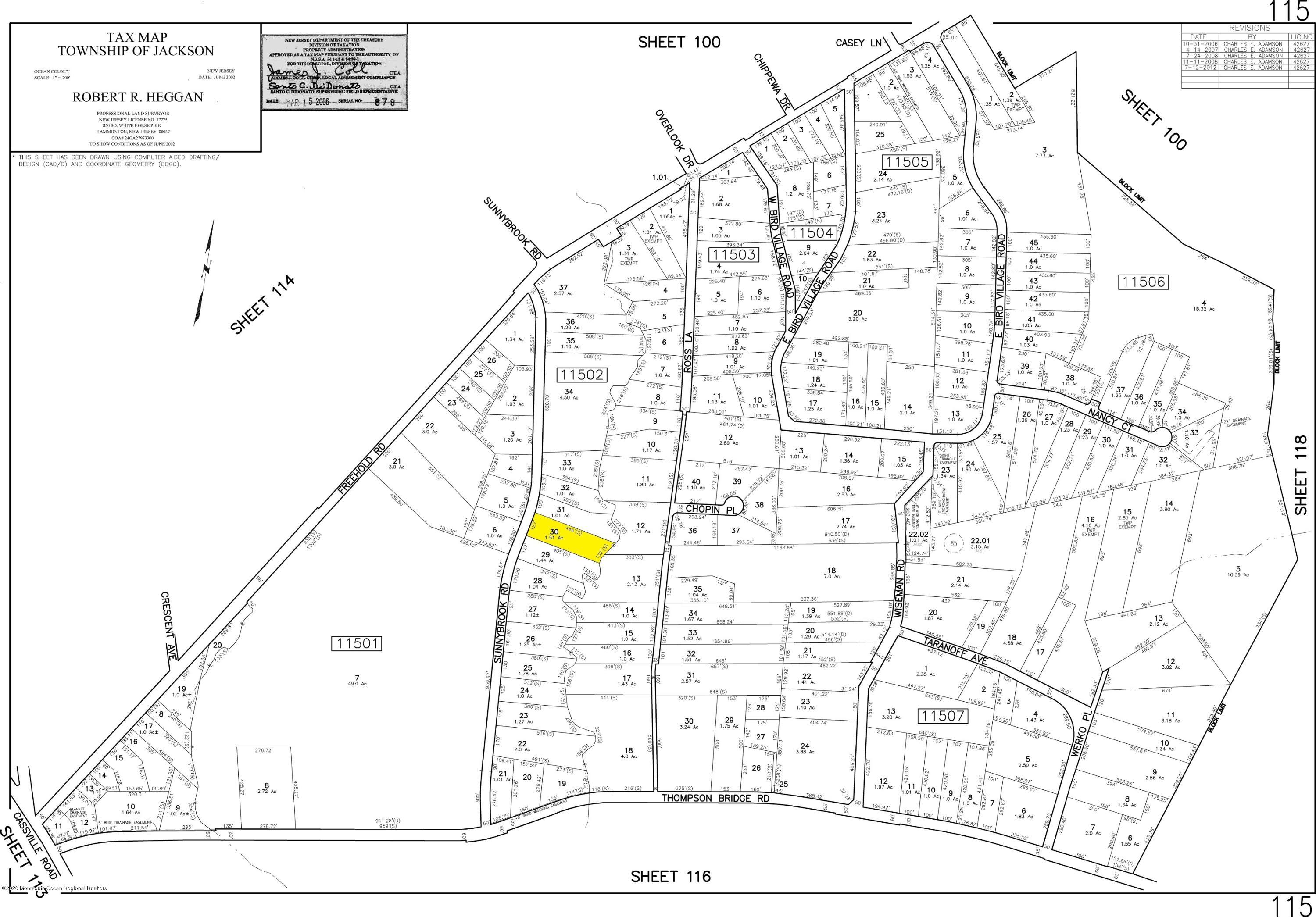 0 Sunnybrook Road Jackson, NJ 08527 - Photo 1 of 1 Lot 30 Site Map