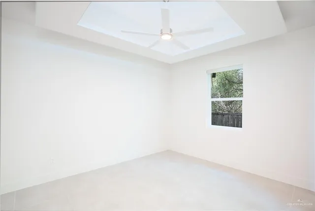 an empty room with a window