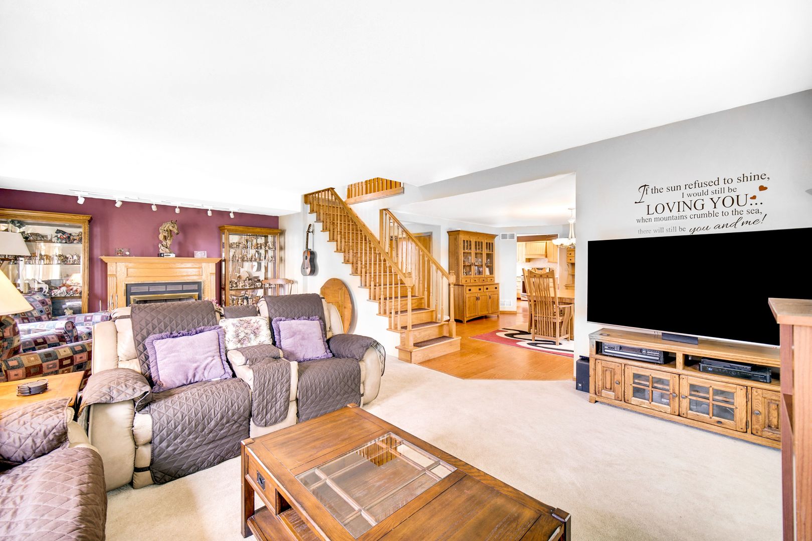 32443 Wilton Road Manteno, IL 60950 - Photo 7 of 48 a living room with furniture and a flat screen tv