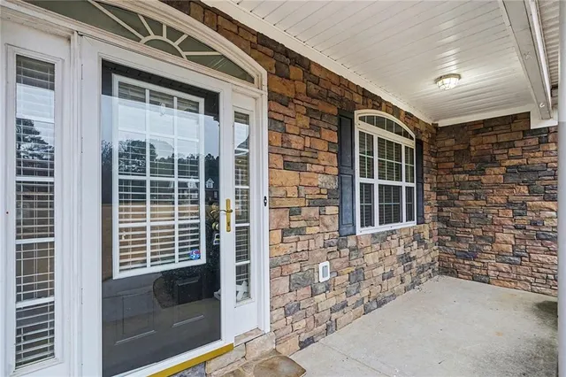 a view of front door of house