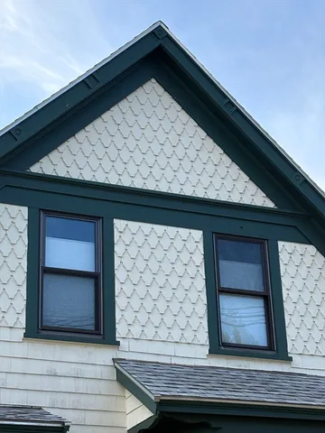 a view of wooden door