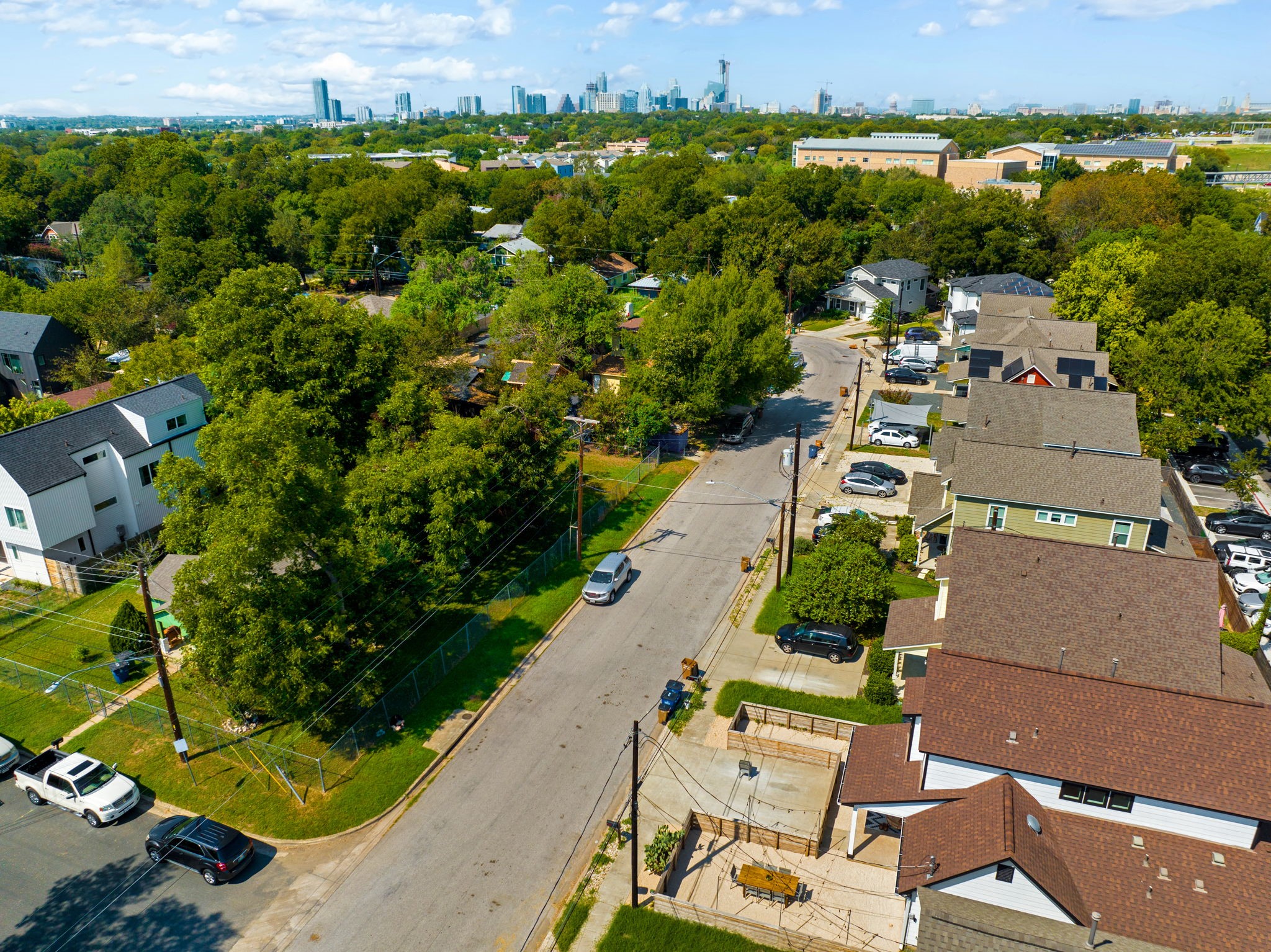 3012 Neal Street Austin, TX 78702 - Photo 35 of 39 an aerial view of a house with a yard
