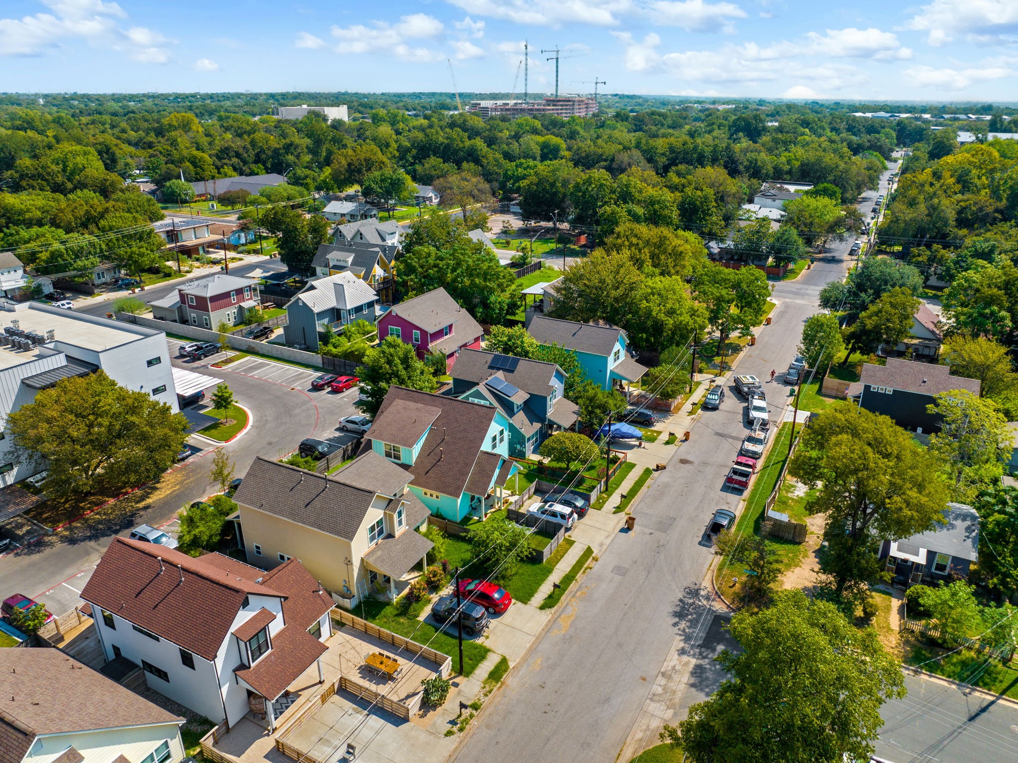 3012 Neal Street Austin, TX 78702 - Photo 36 of 39 an aerial view of residential house with outdoor space and street view