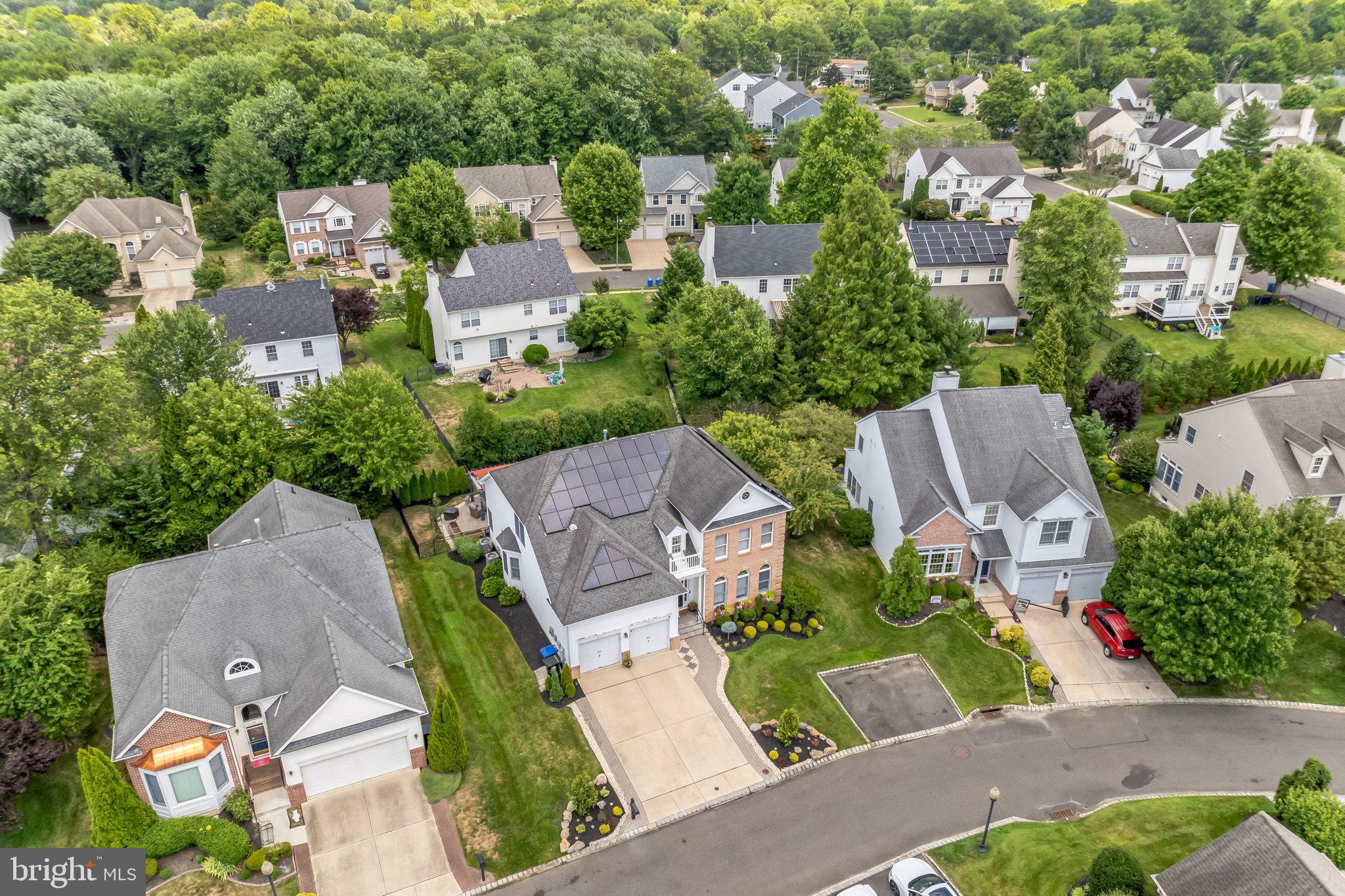 8 Kelso Lane Cinnaminson, NJ 08077 - Photo 33 of 38 an aerial view of residential houses with outdoor space and street view