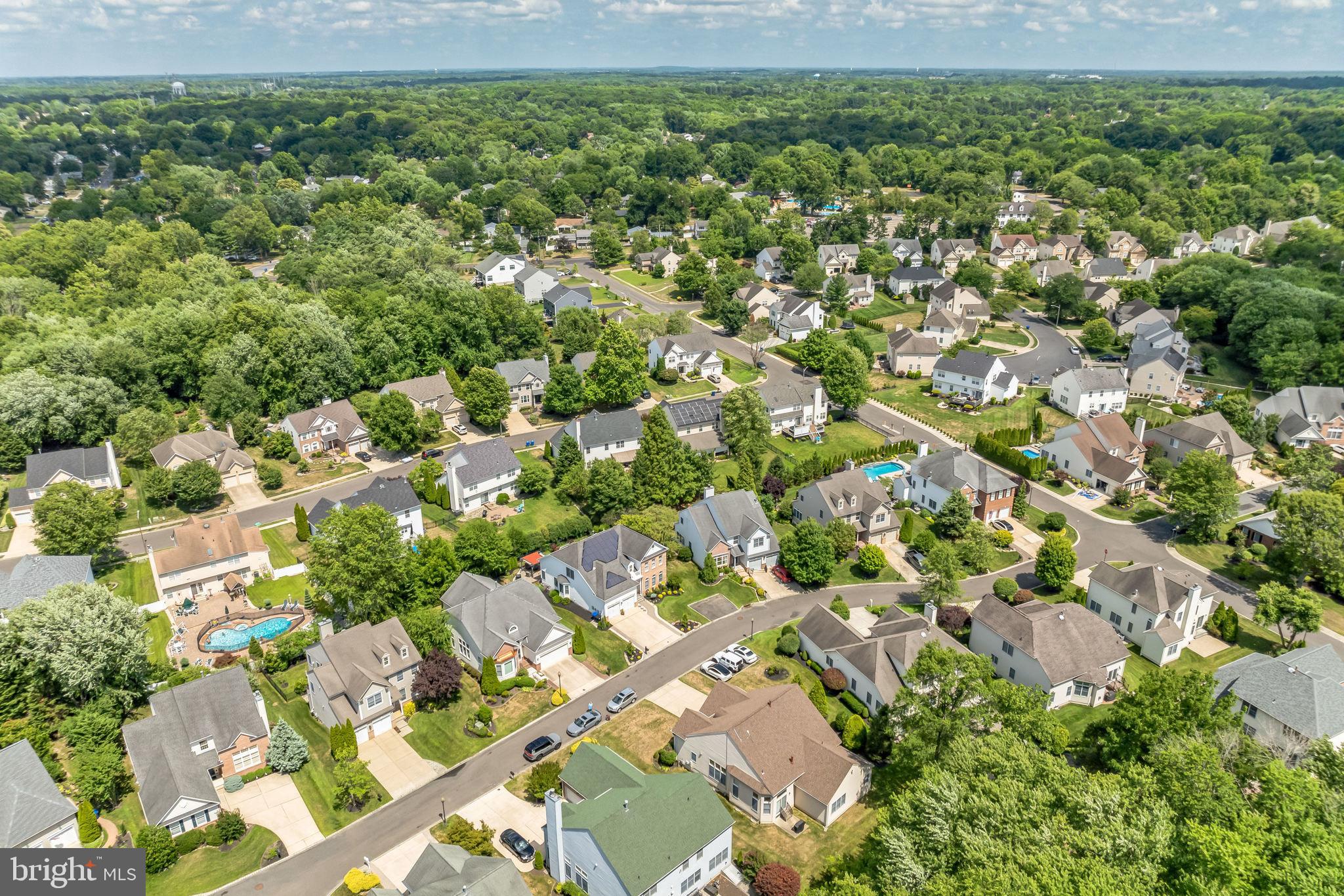8 Kelso Lane Cinnaminson, NJ 08077 - Photo 36 of 38 an aerial view of residential houses with outdoor space and trees