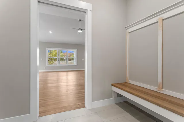 a bathroom with a window