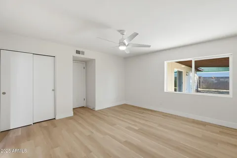 an empty room with a window