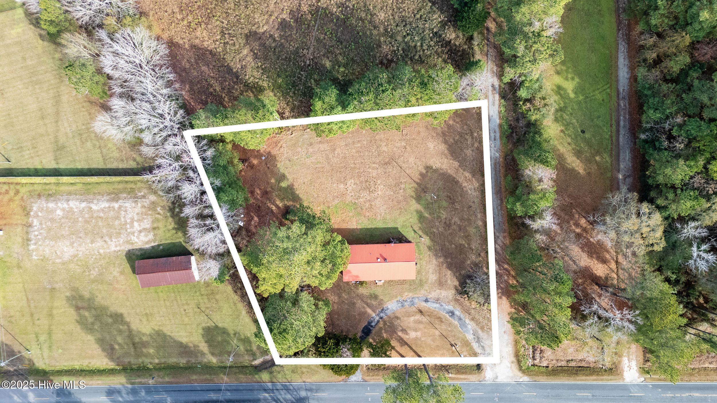 3844 Piney Woods Road Willard, NC 28478 - Photo 8 of 8 8_drone with lot lines