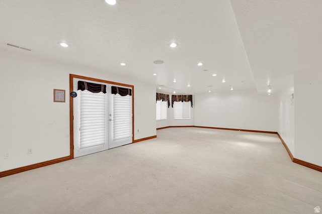 1085 Windsor Drive Provo, UT 84604 - Photo 58 of 83 Unfurnished room with light carpet and recessed lighting