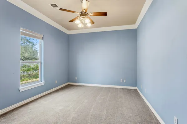 an empty room with a window