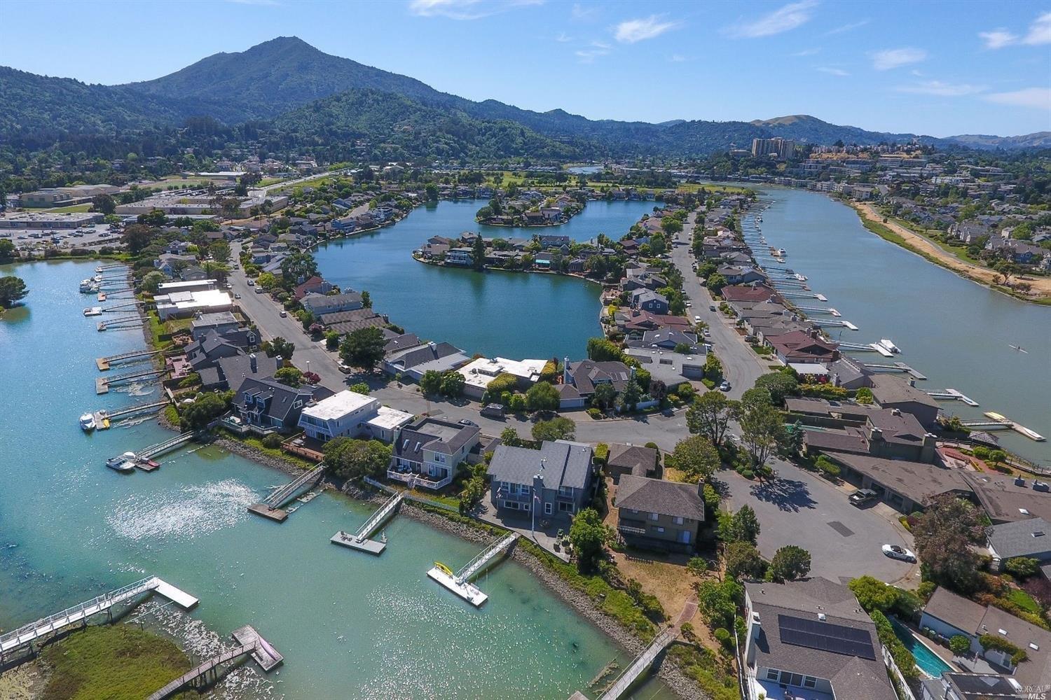 Over view of the Larkspur Marina neighborhood.