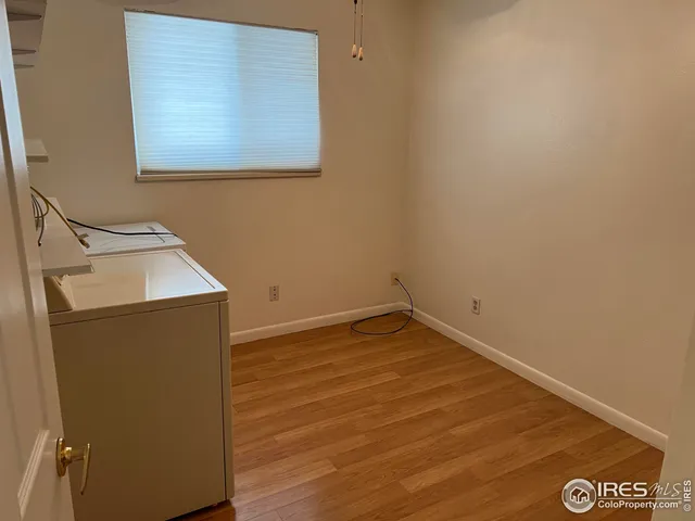 an empty room with a workbench