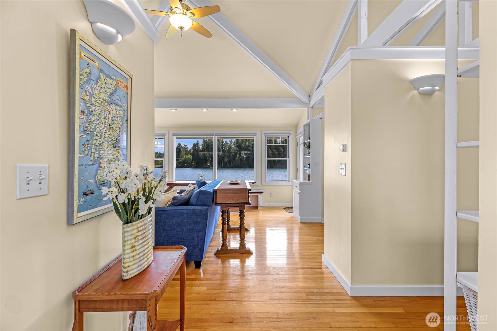 15485 Northeast Peterson Road Keyport, WA 98345 - Photo 13 of 39 a living room with furniture and wooden floor