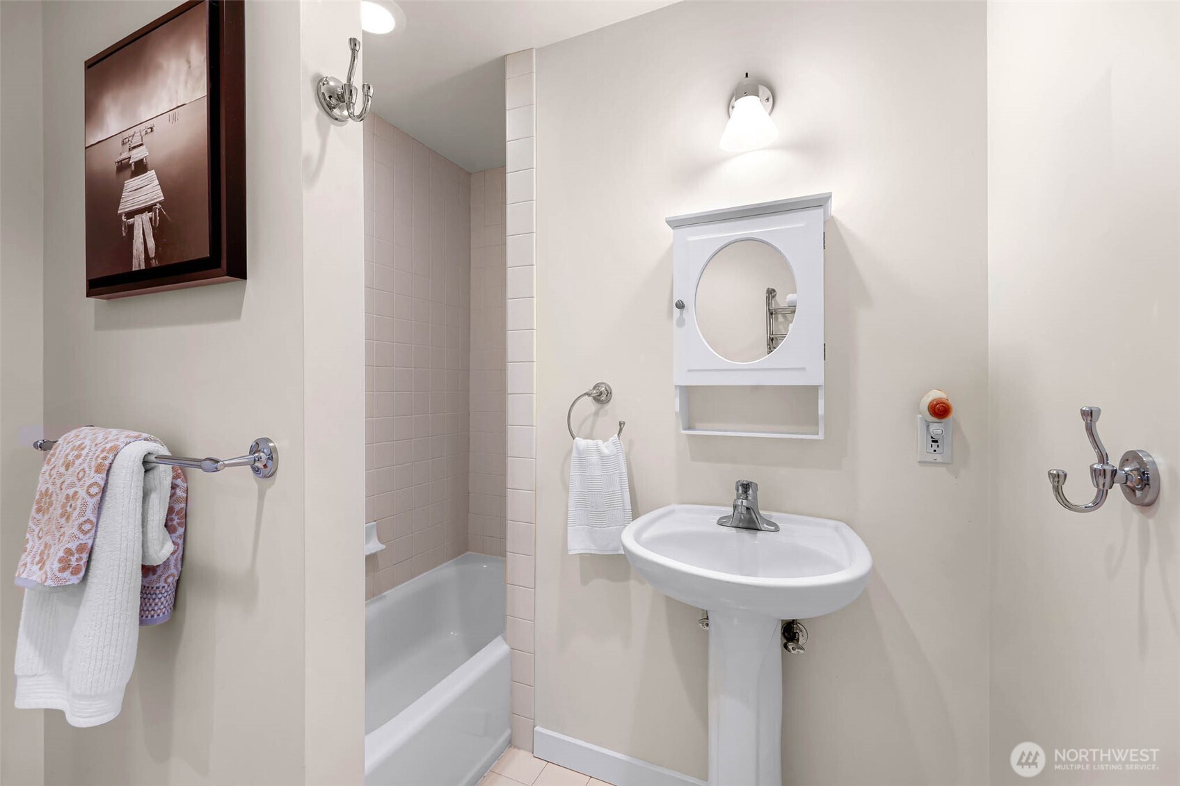 15485 Northeast Peterson Road Keyport, WA 98345 - Photo 23 of 39 a bathroom with a sink and a mirror