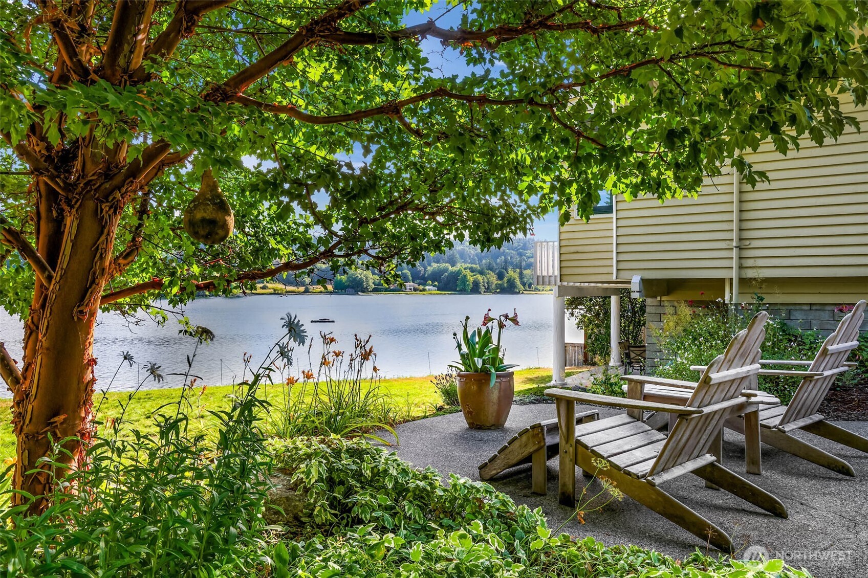 15485 Northeast Peterson Road Keyport, WA 98345 - Photo 31 of 39 a garden view with a seating space