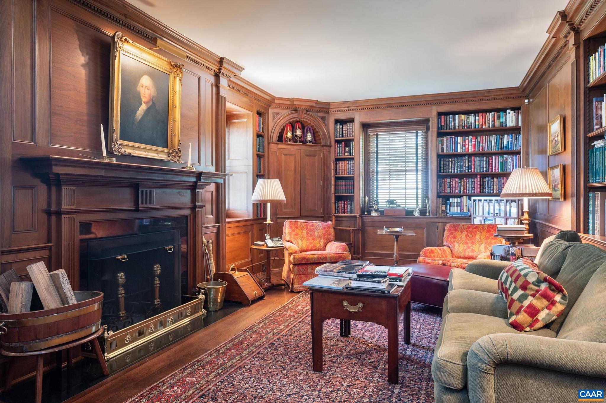21515 Trappe Road Upperville, VA 20184 - Photo 21 of 75 a living room with furniture a fireplace and a large window