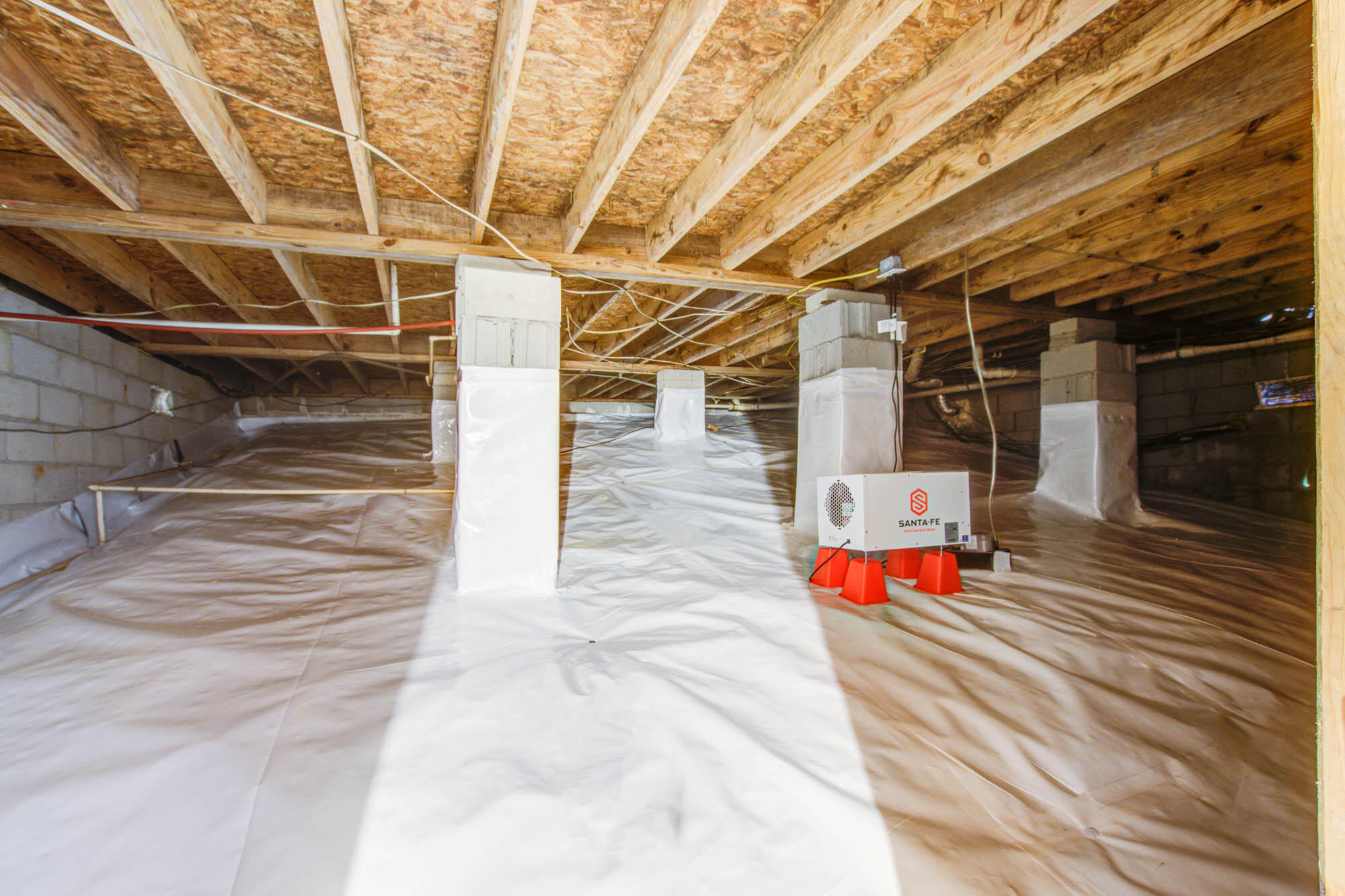 1025 Chapel Branch Road Santee, SC 29142 - Photo 42 of 50 Encapsulated Crawl w Dehumdifier