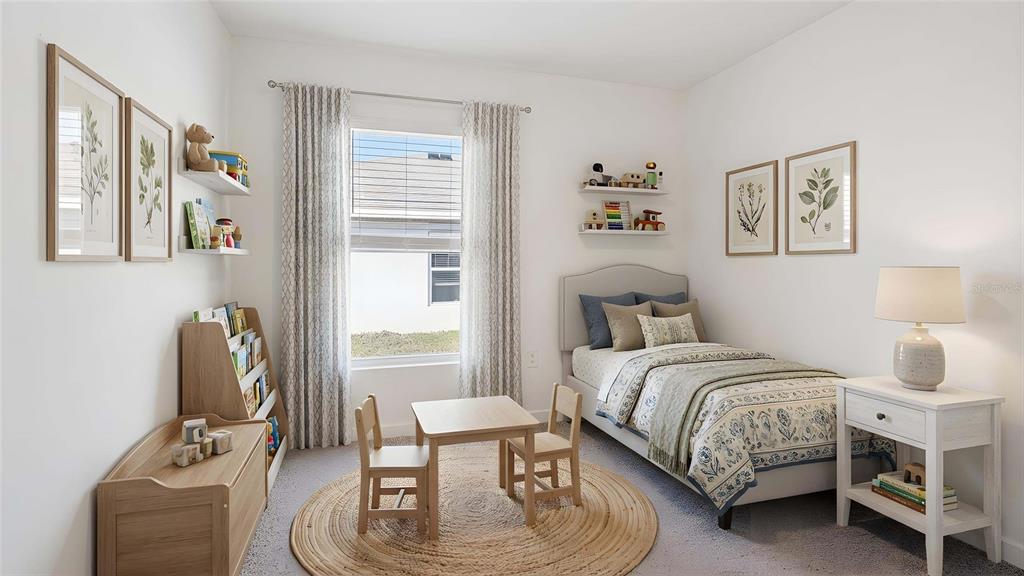 4706 Kona Circle Spring Hill, FL 34608 - Photo 8 of 18 a bedroom with a bed and wooden floor