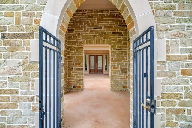 front view of a brick building