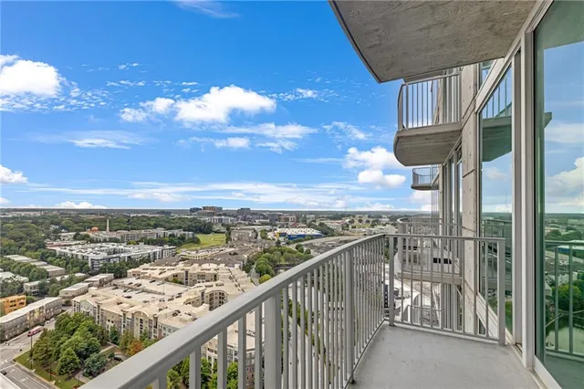 an aerial view of a city