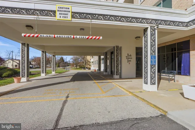 a view of a building entrance