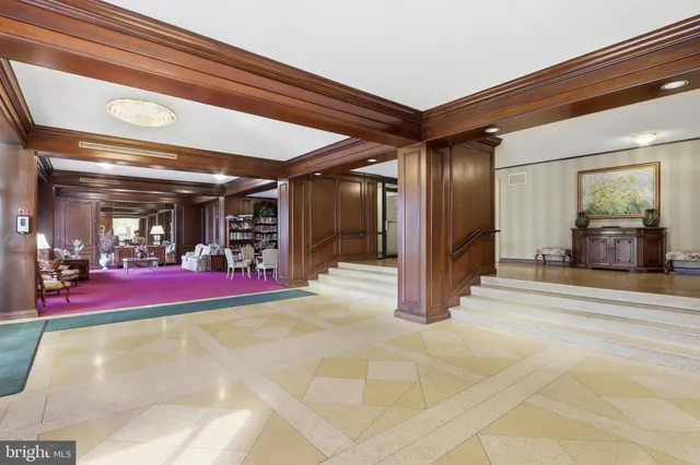 a view of lobby with furniture