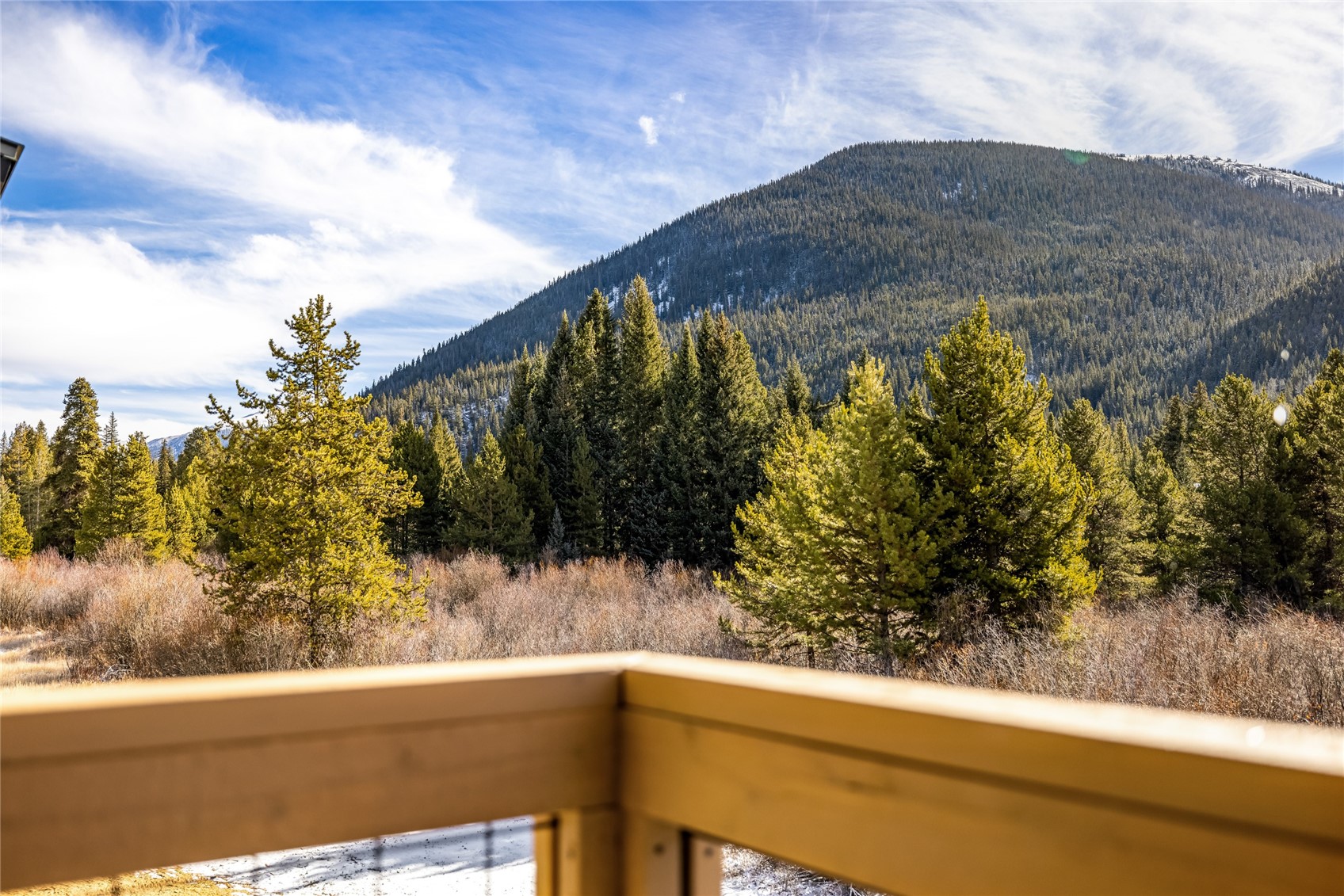 632 Montezuma Road, Unit C3 Keystone, CO 80435 - Photo 20 of 30 Views from C3’s deck. This unit has views of open space and Keystone Ski Resort.