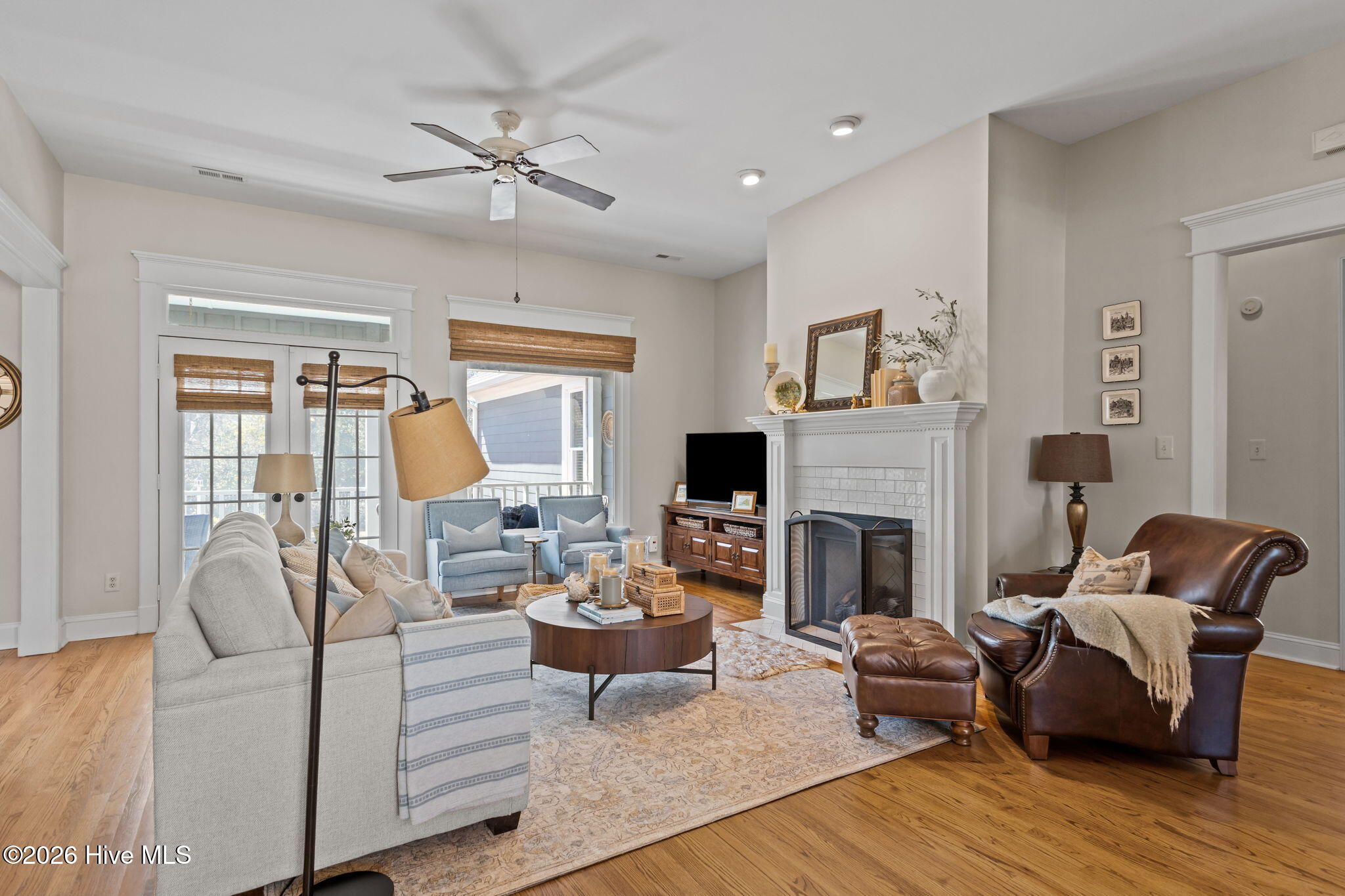 119 Magens Way Cedar Point, NC 28584 - Photo 7 of 48 Living room with gas log fireplace