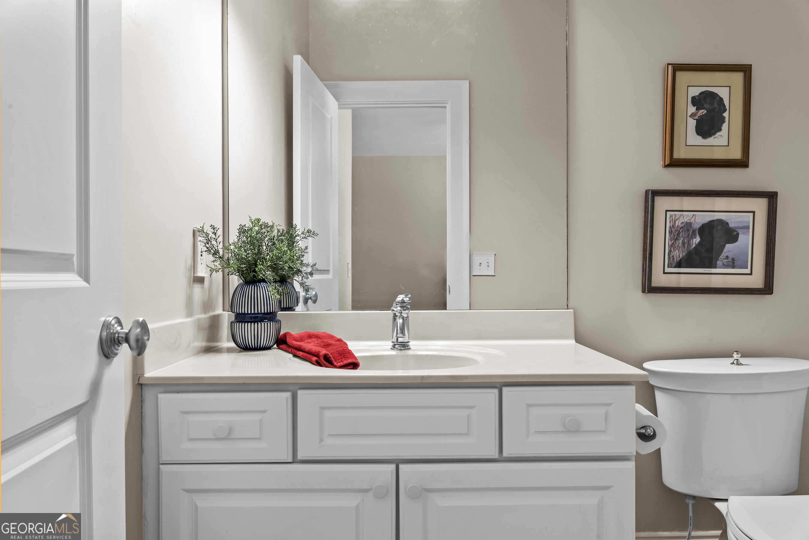 568 New Post Road Madison, GA 30650 - Photo 31 of 58 a bathroom with a sink and a mirror