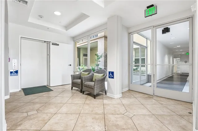 a view of a workspace with gym equipment