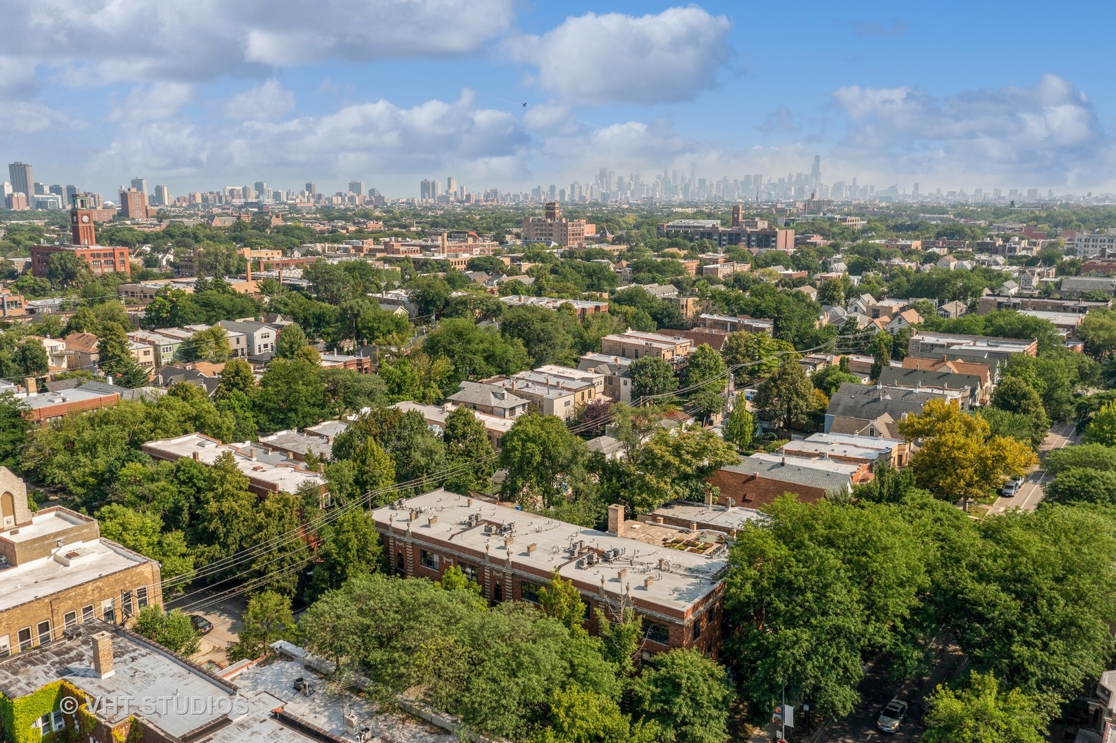 1965 West Cullom Avenue, Unit 3 Chicago, IL 60613 - Photo 18 of 19 an aerial view of residential house with green space and city view