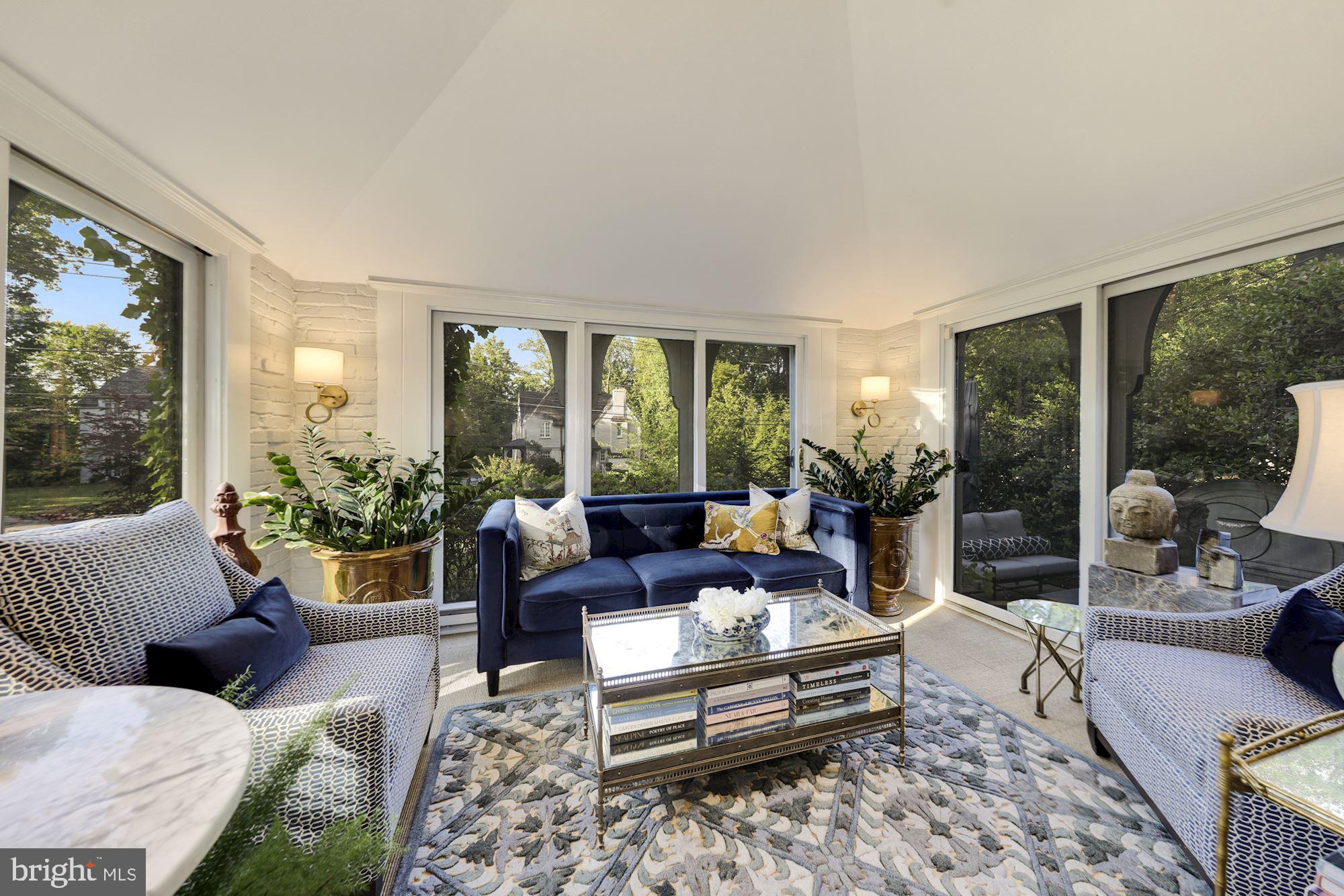 3110 Rolling Road Chevy Chase, MD 20815 - Photo 12 of 46 Relaxing Sunroom Adjacent To Living Room