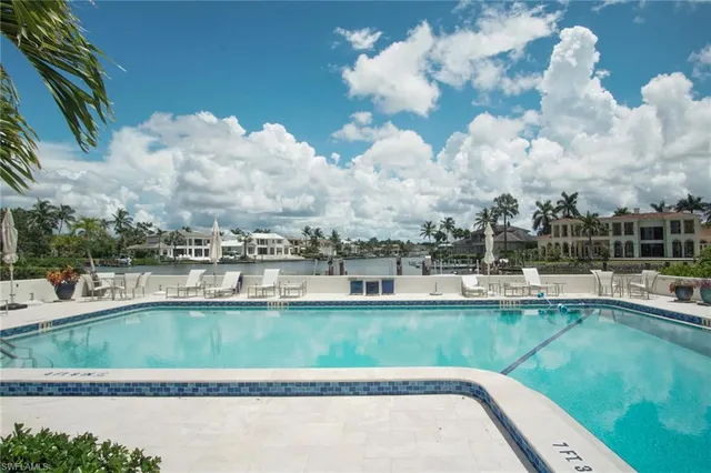 a view of a lake with a city