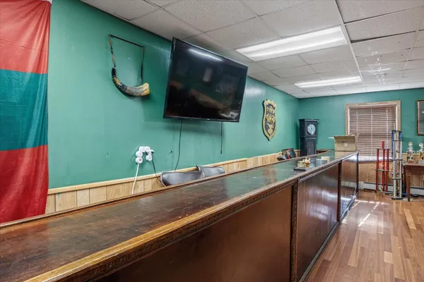 a view of a swimming pool kitchen outdoor seating
