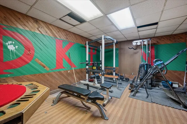 a room with musical instruments