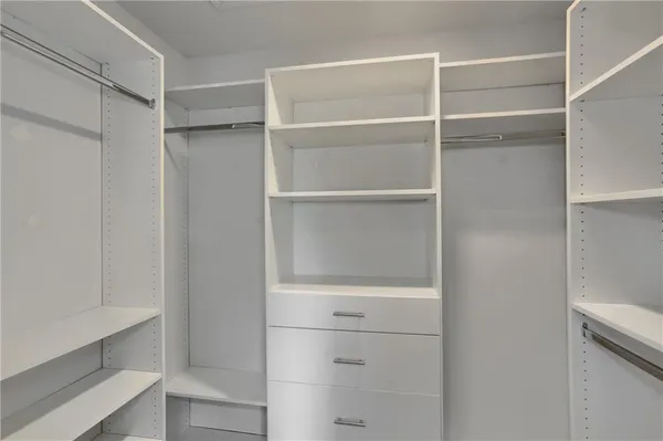 a close view of closet