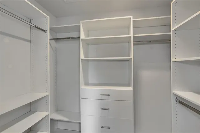 a close view of closet