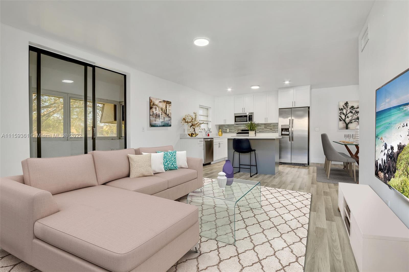 Virtually staged Living Room