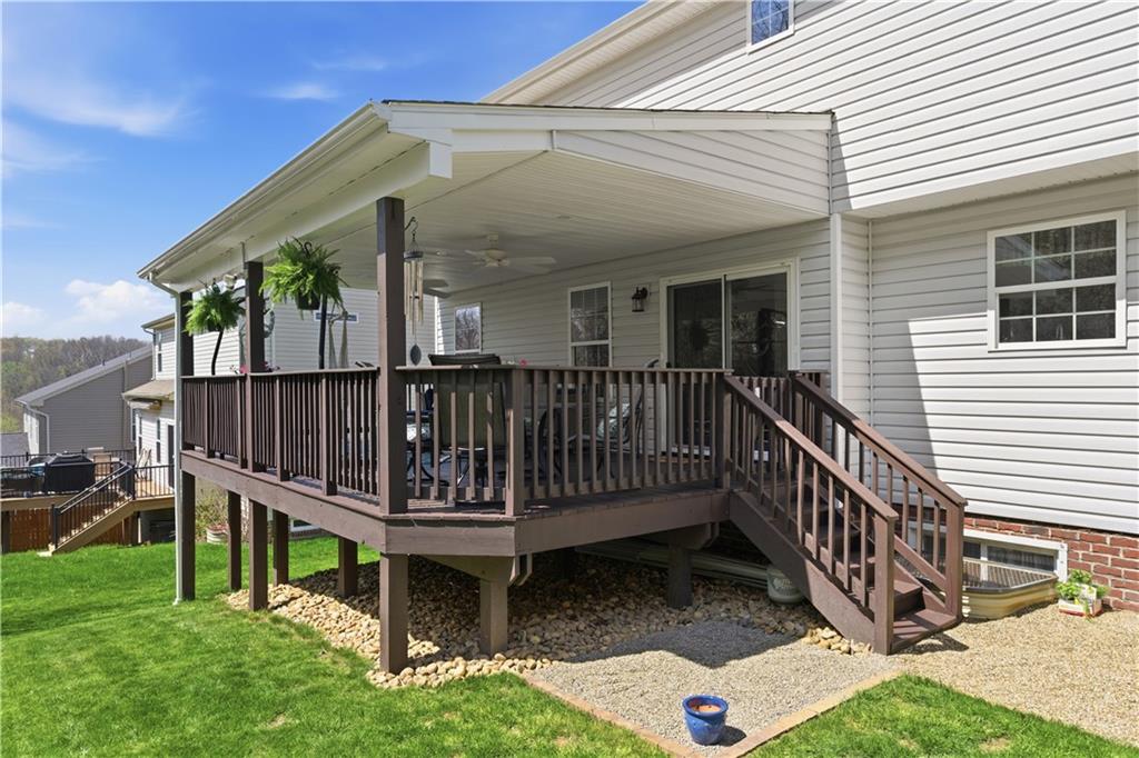 155 Broadstone Drive Mars, PA 16046 - Photo 26 of 30 a view of a house with wooden deck and furniture