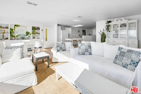 a view of livingroom with furniture and a potted plant